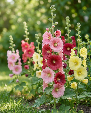 Malva rosa Summer Carnival (Alcea rosea) – semi annuali da SeedsChoice