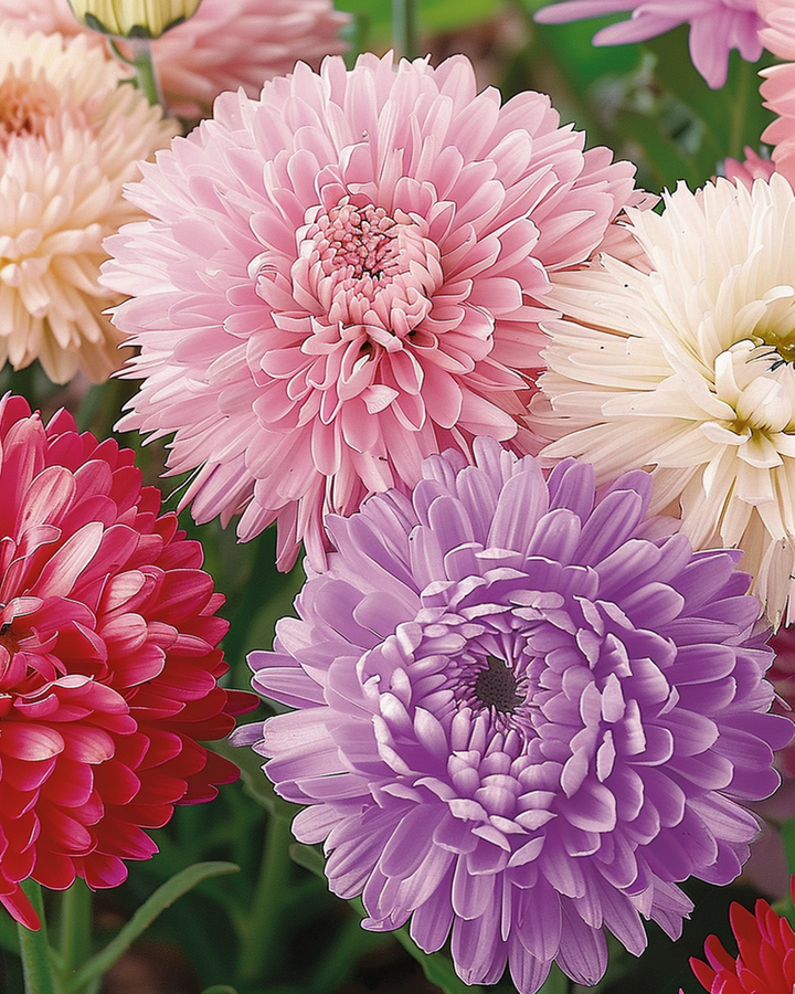 Semi di aster Queen Of The Market Mixed (Callistephus chinensis) – mix annuale