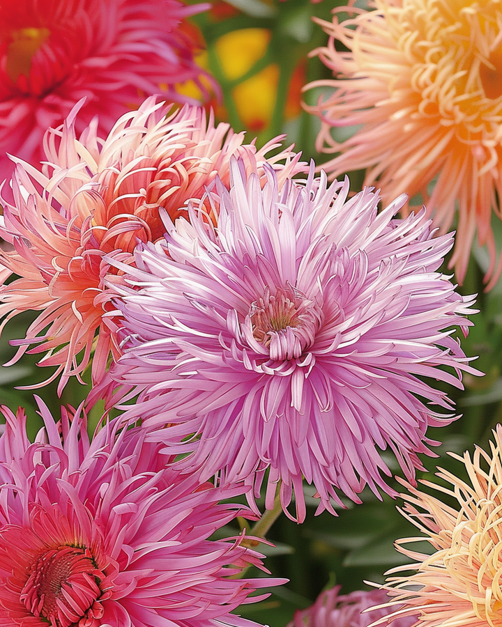 Semi di Aster Unicum Mixed Colors (Callistephus chinensis) – mix annuale