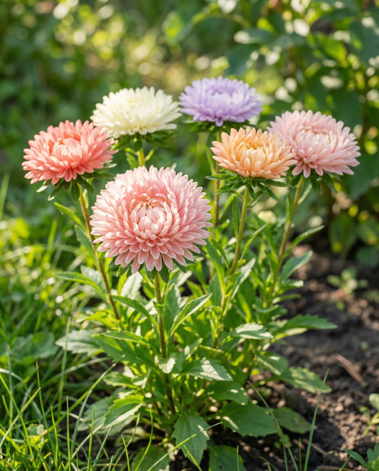 Aster Unicum Mixed (Callistephus chinensis) – semi per mix annuale da SeedsChoice