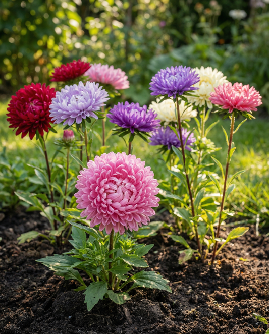 Aster Princesse Mixed (Callistephus chinensis) – semi per mix annuale da SeedsChoice