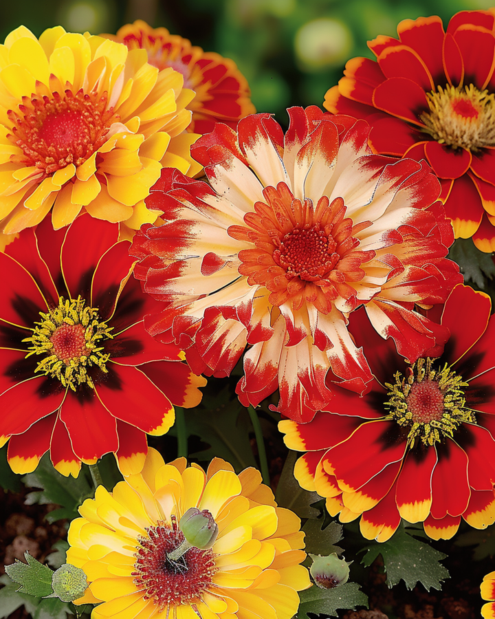 Mixed Colors seeds (Chrysanthemum carinatum) – annual mix