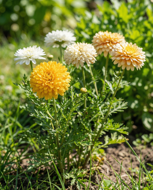 Double Mixed (Chrysanthemum coronarium) – semi per miscuglio annuale da SeedsChoice