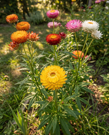 Elicriso Monstrosum (Helichrysum bracteatum) – semi di fiori annuali da SeedsChoice