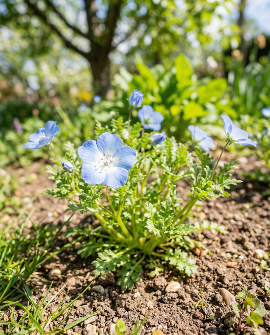 Baby Blue Eyes Sky Ground Cover (Nemophila menziesii) – semi annuali di SeedsChoice