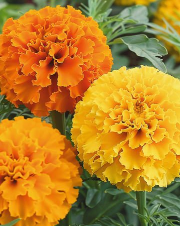 Semi di tagete africano Sunset Giants Mix (Tagetes erecta) – fiore annuale