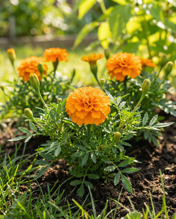French Marigold Petite Orange (Tagetes patula) – annual flower seeds from SeedsChoice