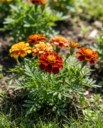 French Marigold Bonita Mix (Tagetes patula) – annual flower seeds from SeedsChoice