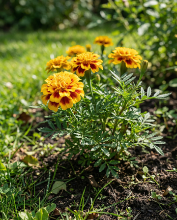 Tagete francese Naughty Marietta (Tagetes patula) – semi di fiore annuale da SeedsChoice