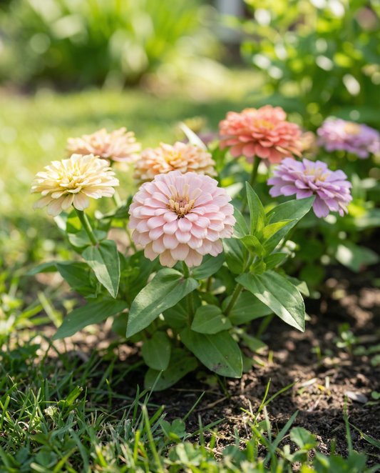 Thumbelina Dwarf Mixed (Zinnia elegans) – semi annuali in miscuglio da SeedsChoice