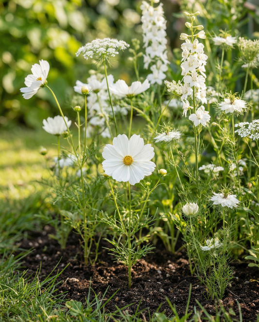 White Summer Mix Sfumature 20-80 cm – semi di fiore annuale da SeedsChoice