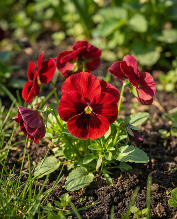 Viola del pensiero Red Wing (Viola wittrockiana) – semi di fiore biennale da SeedsChoice