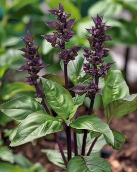 Semi di basilico cannella Ocimum Basilicum erba annuale