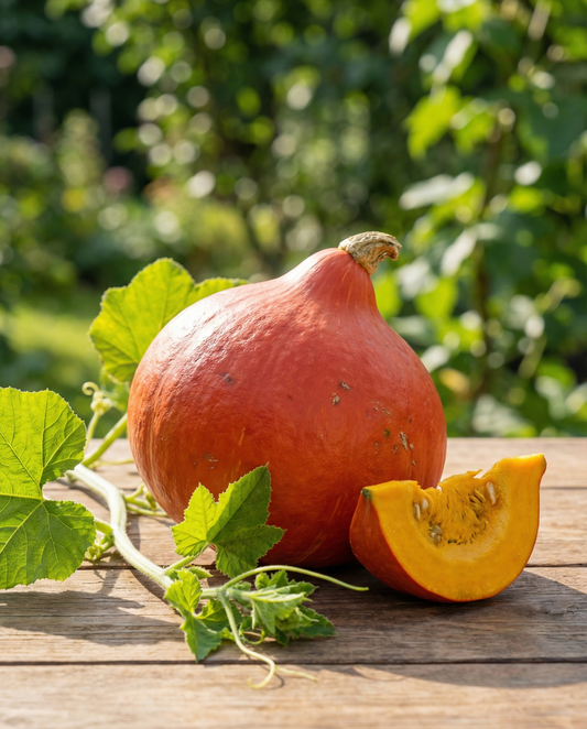 Zucca Uchiki Kuri rossa (Cucurbita maxima) – semi da orto annuali di SeedsChoice