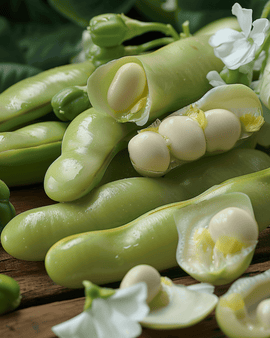 Broad Bean Seeds Threefold White Vicia Faba Annual Variety White Flower