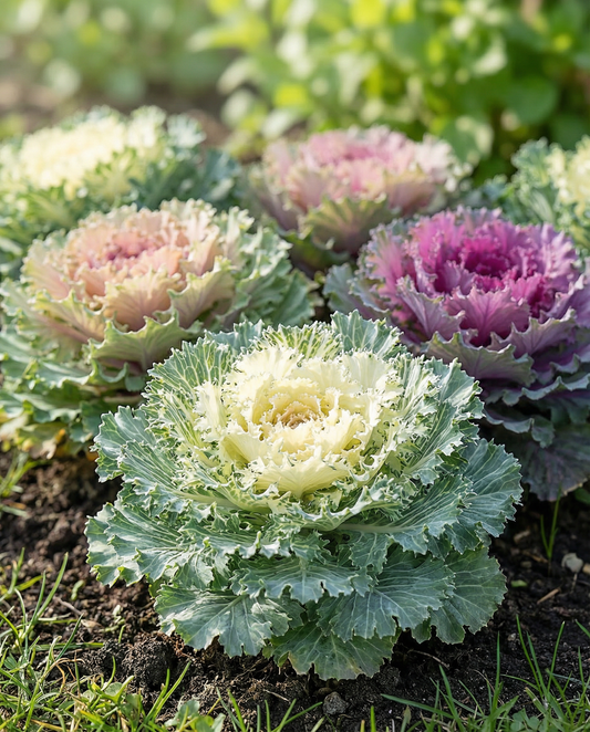 Ornamental Kale Mix Fringed Leaved Mixed (Brassica oleracea) – annual vegetable seeds from SeedsChoice