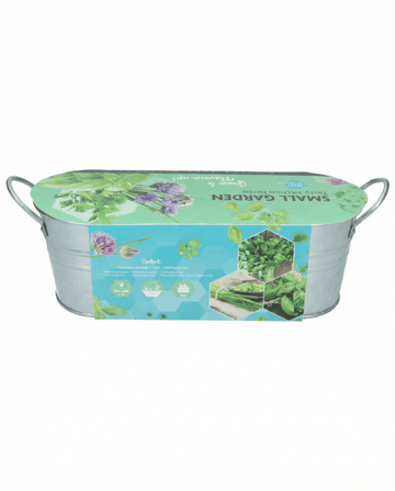Kitchen Basil Chives Parsley Set With Galvanized Tub Soil seeds – herb from SeedsChoice