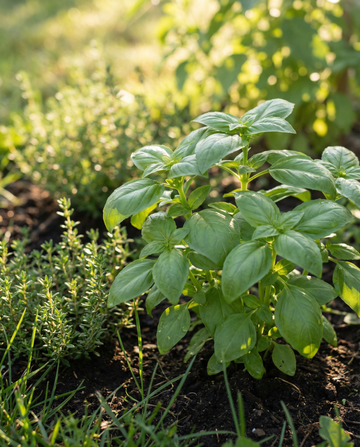 Kitchen Sweet Basil Winter Thyme (Ocimum basilicum) – grow kit seeds from SeedsChoice