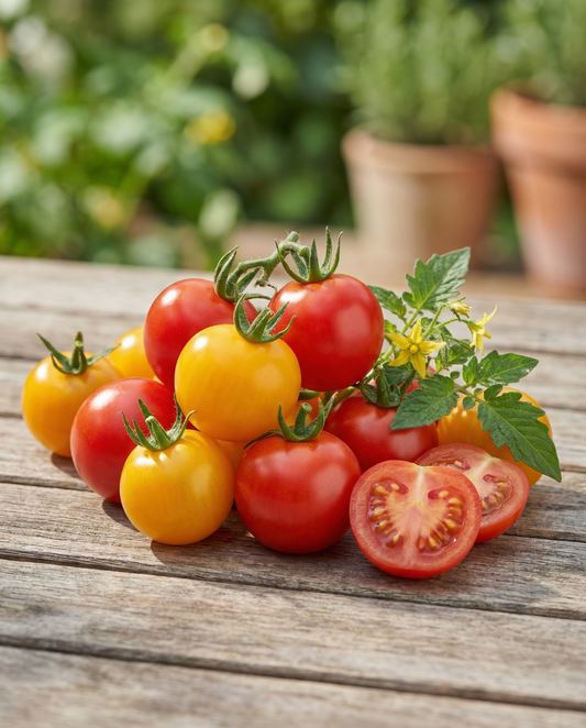 Mini serra per pomodori ciliegini (Solanum lycopersicum) – kit di coltivazione con semi da SeedsChoice