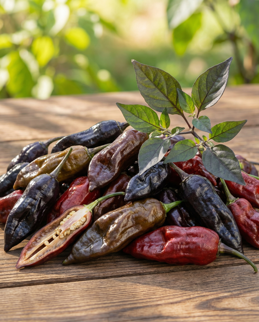 Peperoncino Dorset Naga Nero (Capsicum chinense) – semi di ortaggi annuali da SeedsChoice