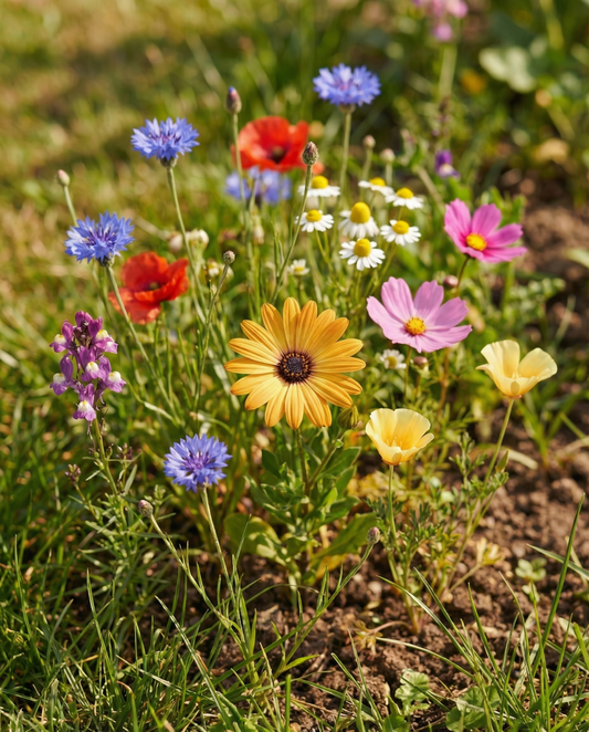Roadside Wildflower Mix 100 M2 Copertura Posto Soleggiato – semi da fiore annuale di SeedsChoice